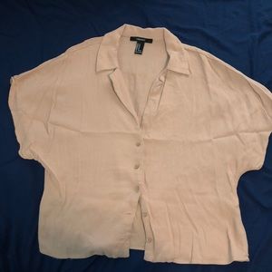 Beige button down top